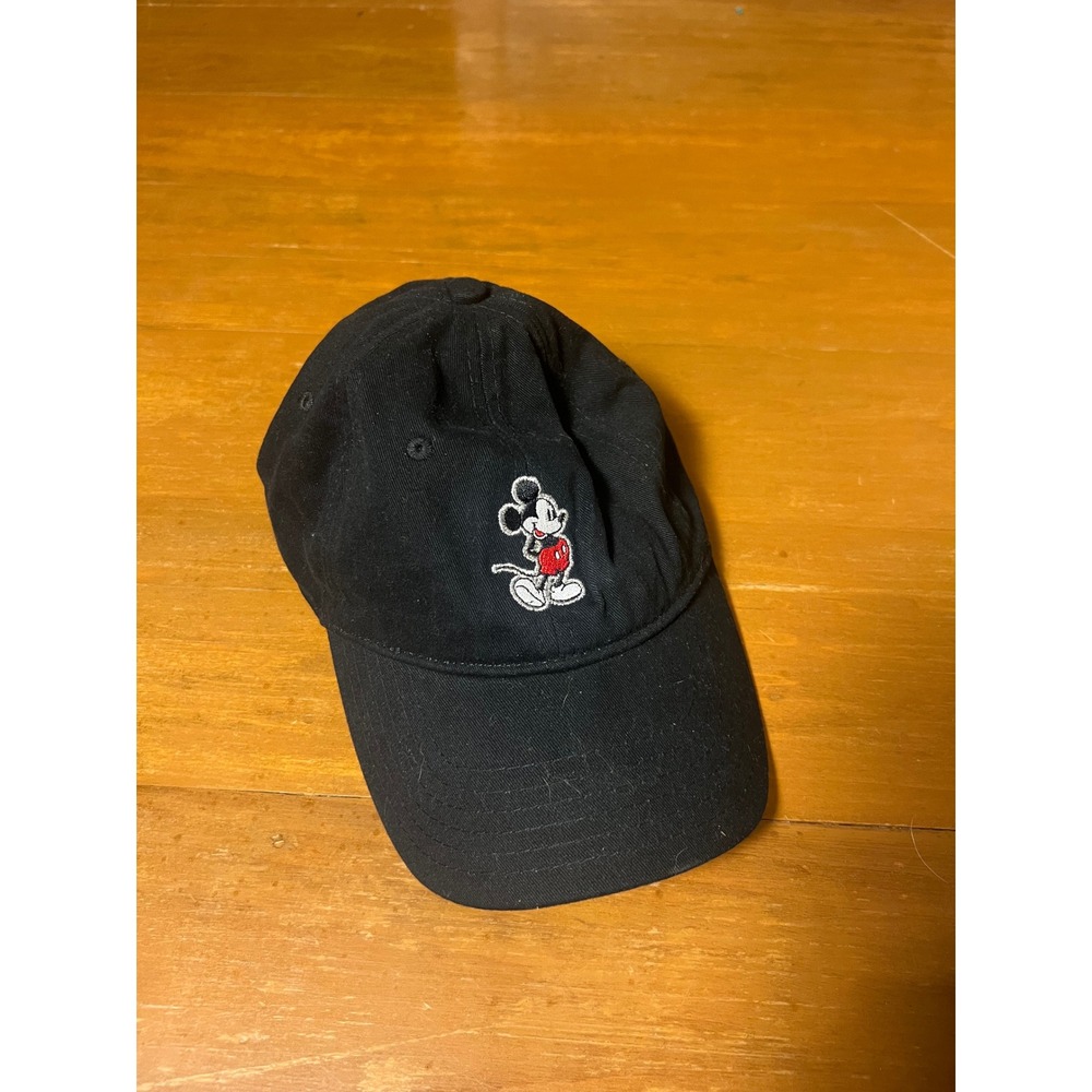 Disney Mickey Mouse Baseball Hat Black Embroidered Dad Cap Adjustable